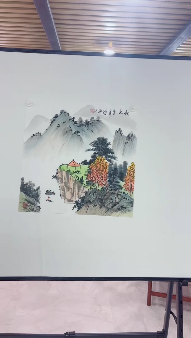 国画手写手绘国画作品秋色