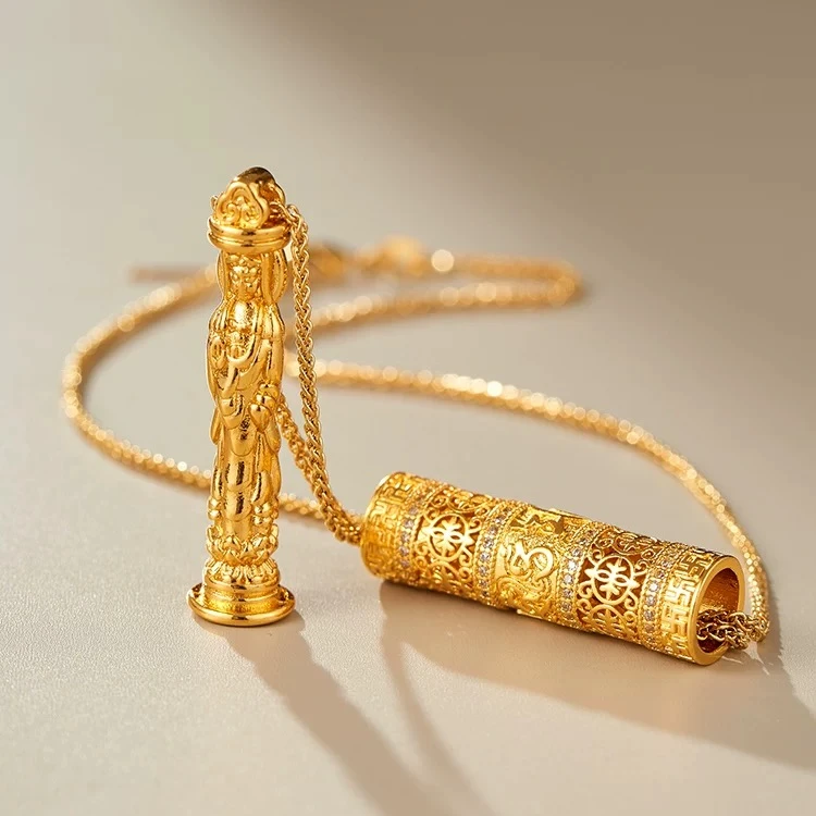 【清货专属链接】XL3263 点钻随身佛肖邦项链