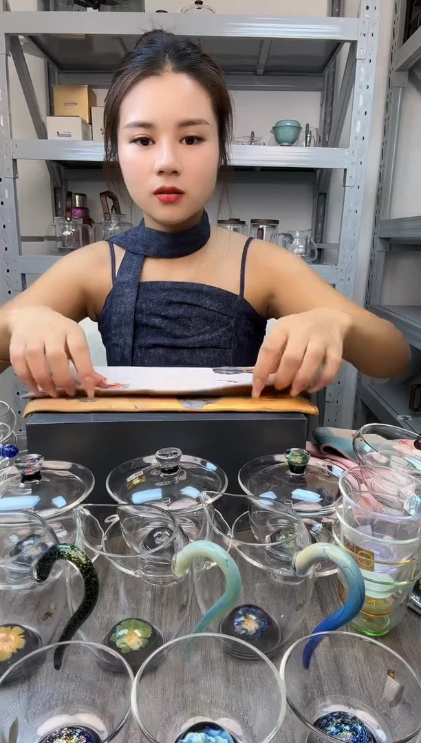 手工艺品玻璃富*禾器 茶巾2