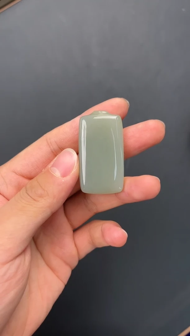 未镶嵌手串和田玉且末青白无事牌微色差