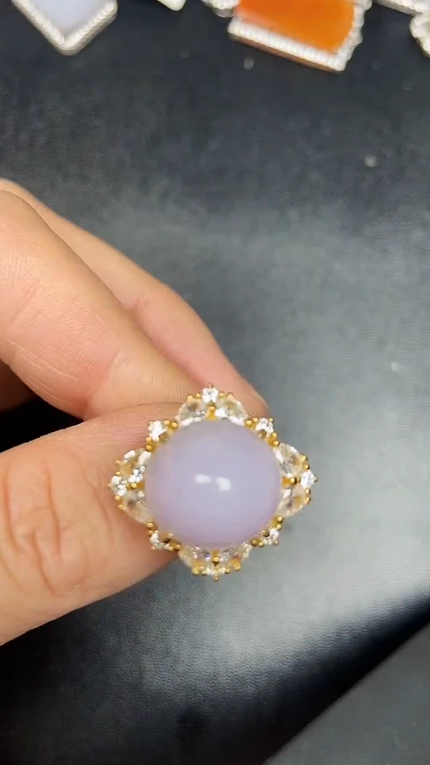 银S925镶嵌戒指翡翠3230