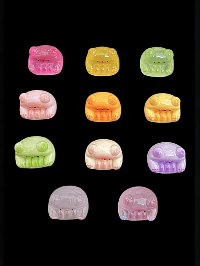 【直播拆】夜光小熊沙发仿真diy配件小摆件迷你饰品洞洞鞋扣椅子