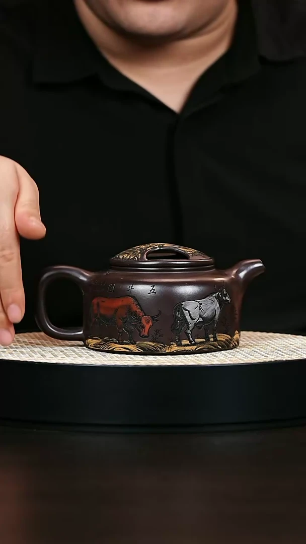 茶壶紫砂牛盖