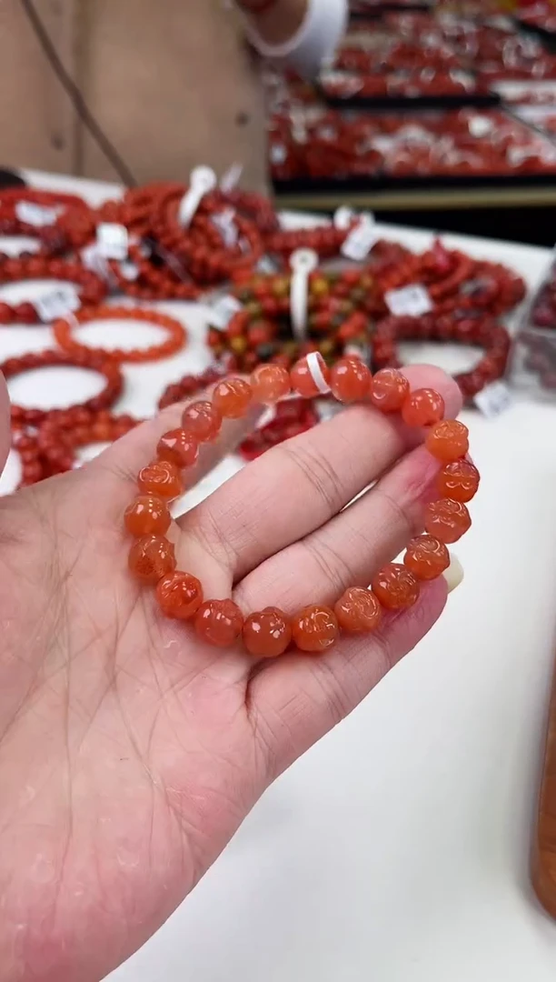 【闪购商品】南红玛瑙佛头手串未镶嵌一个/条