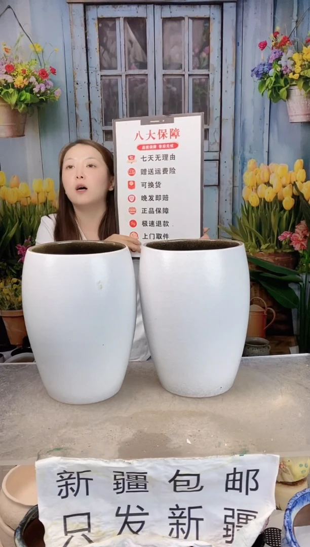 是**海白色蛋形两个装 口15高23
