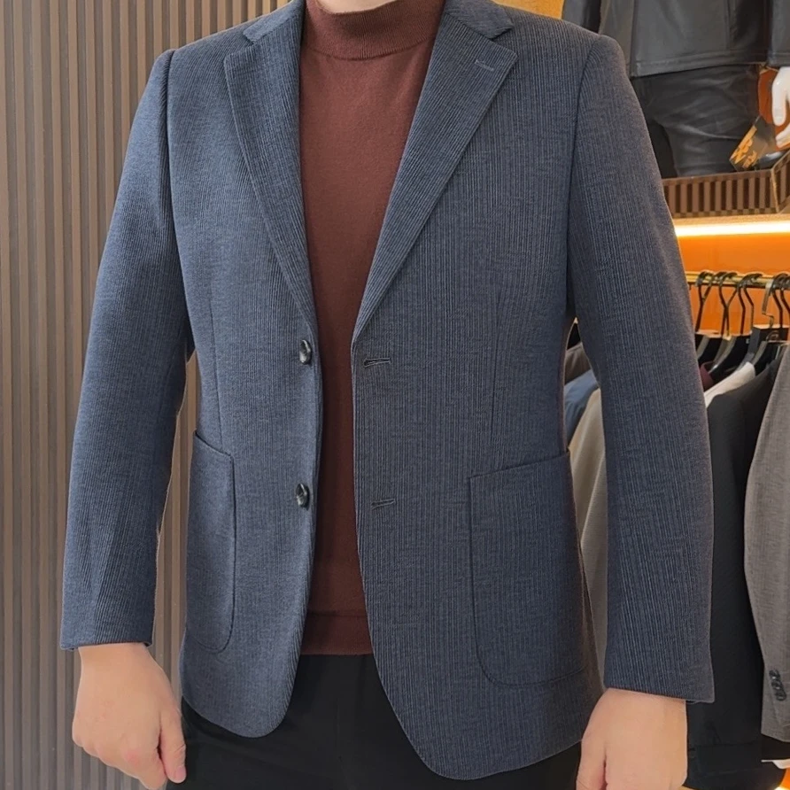 YL0806男士男装休闲西服毛呢商务秋冬上衣