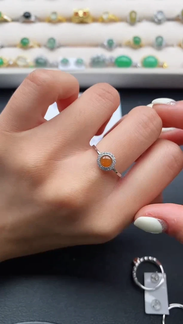 银S925镶嵌戒指翡翠11111111+8