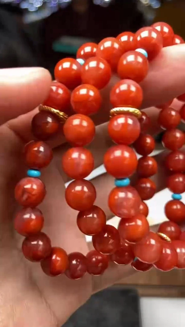 天然南红玛瑙手串（多样性发其一）NFA000629