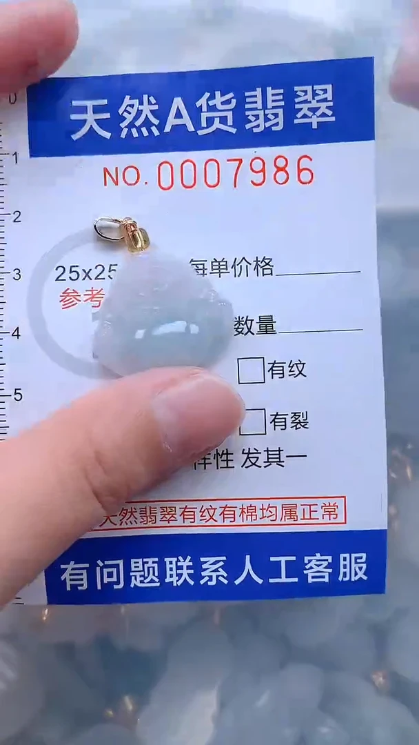 翡翠未镶嵌吊坠(不含链)1