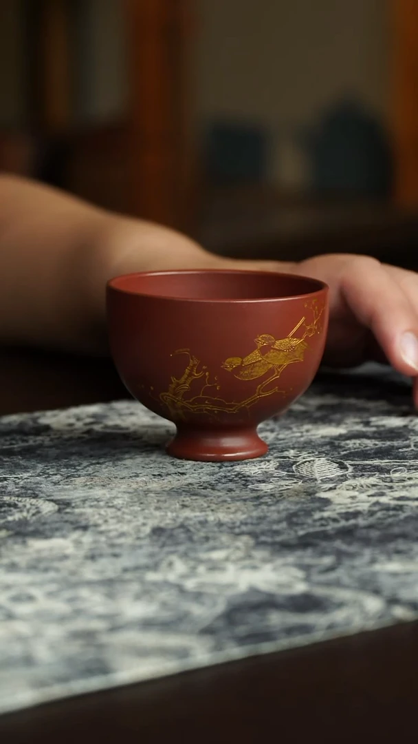 茶杯紫砂73号宜兴紫砂原矿作品