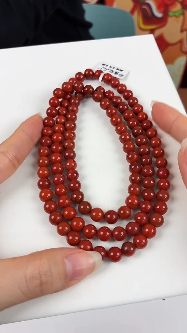 未镶嵌瓦西牛血多圈7mm南红玛瑙（多样式发其一）