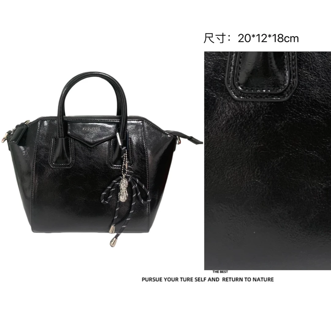 【DB】原创设计 高定女包 好事花生 手提女包斜挎包 6966黑色