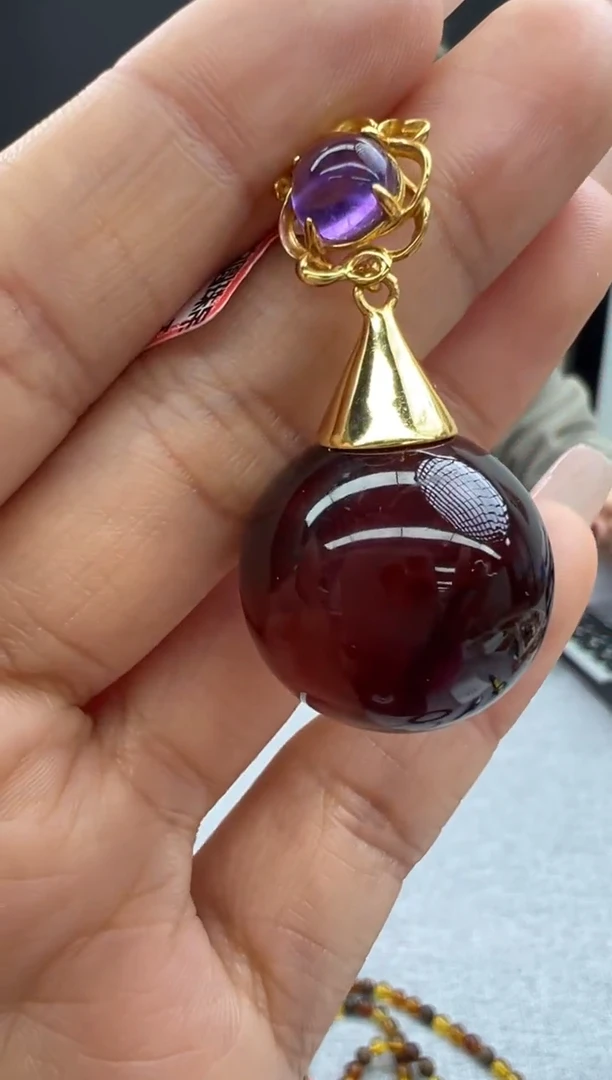 【闪购商品】琥珀颈饰未镶嵌850秒拍号