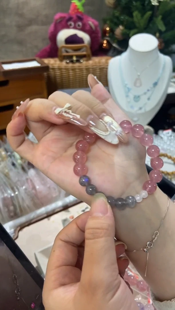 水晶手串未镶嵌孤品捡漏均匀瑕疵介意勿拍