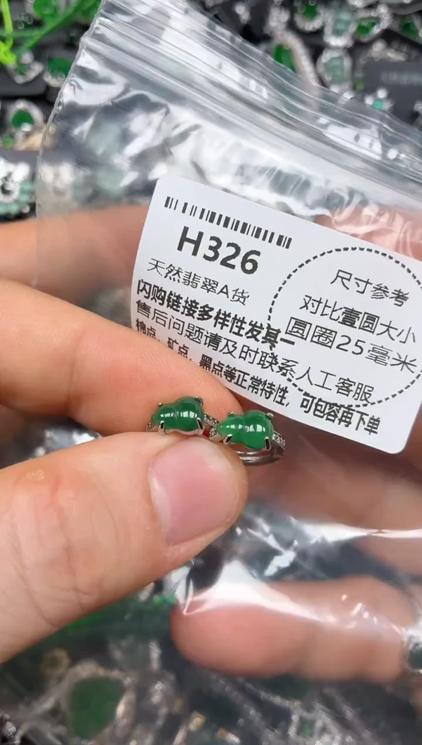 颈饰未镶嵌翡翠H326耳扣