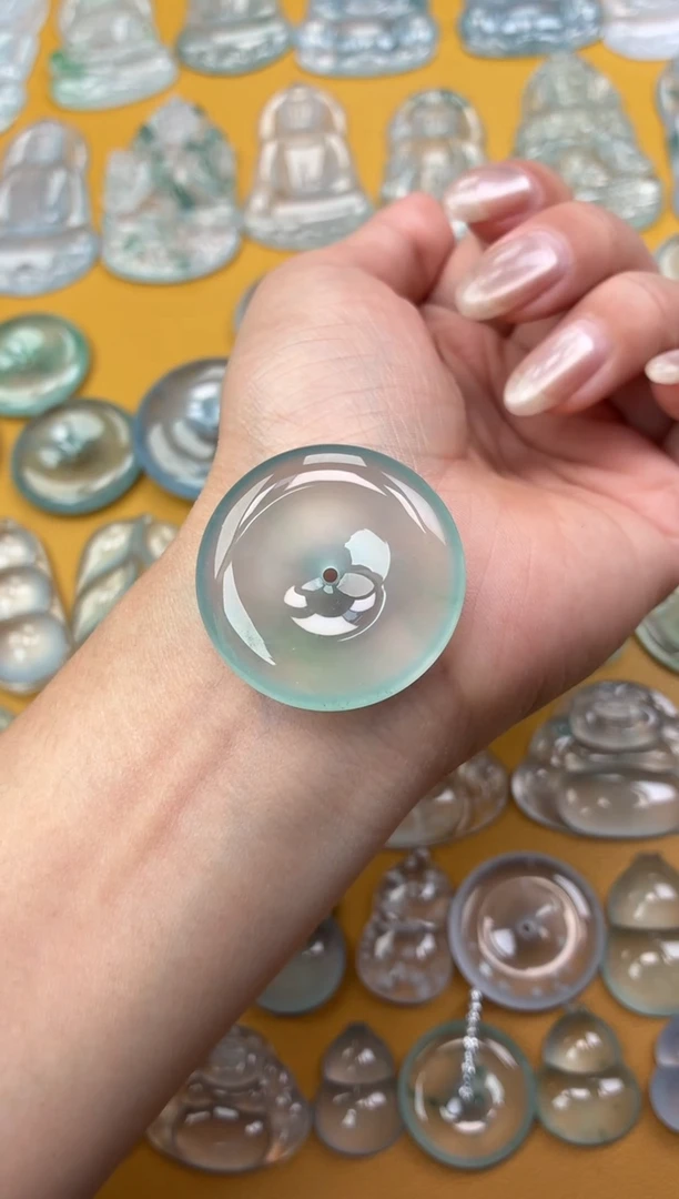 吊坠(不含链)未镶嵌翡翠68 平安扣 33.5 6.4