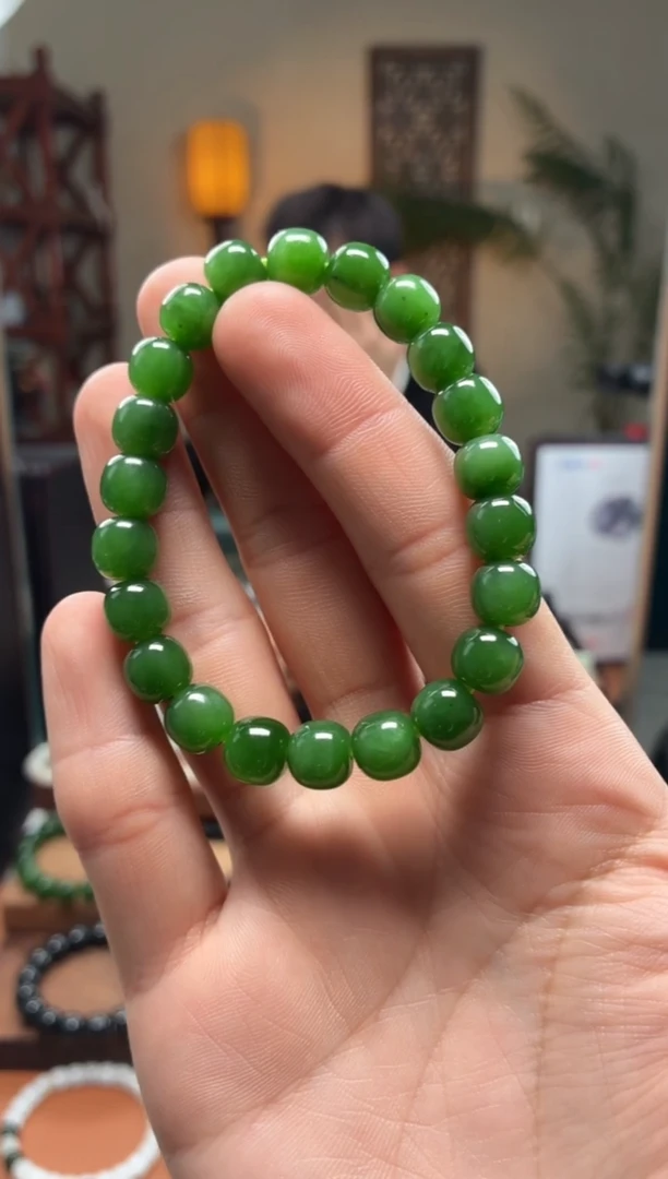 未镶嵌手串和田玉碧玉8-9老