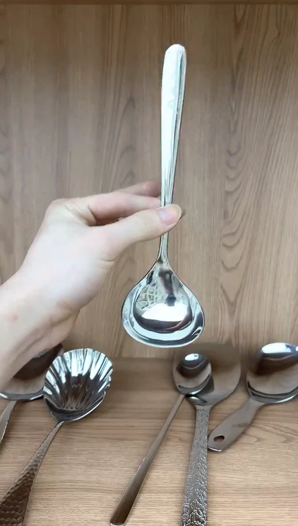 【闪购商品】不锈钢大口喝汤勺两支装