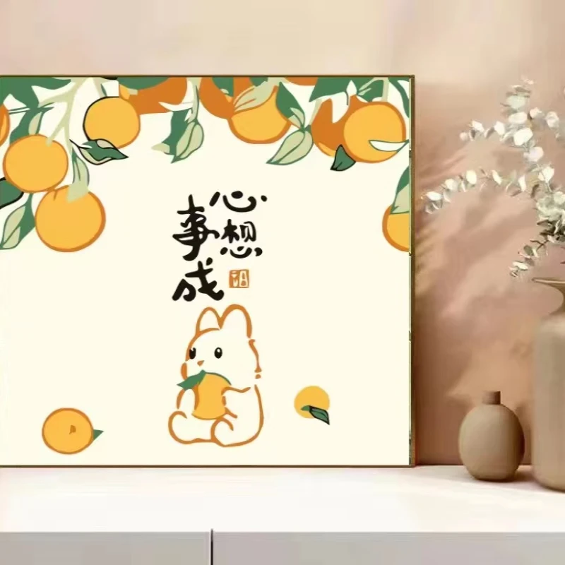 数字油画diy手工手绘动漫填色装饰定制解压画画