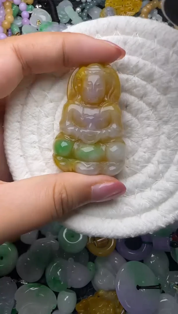 颈饰未镶嵌翡翠缅甸翡翠吊坠