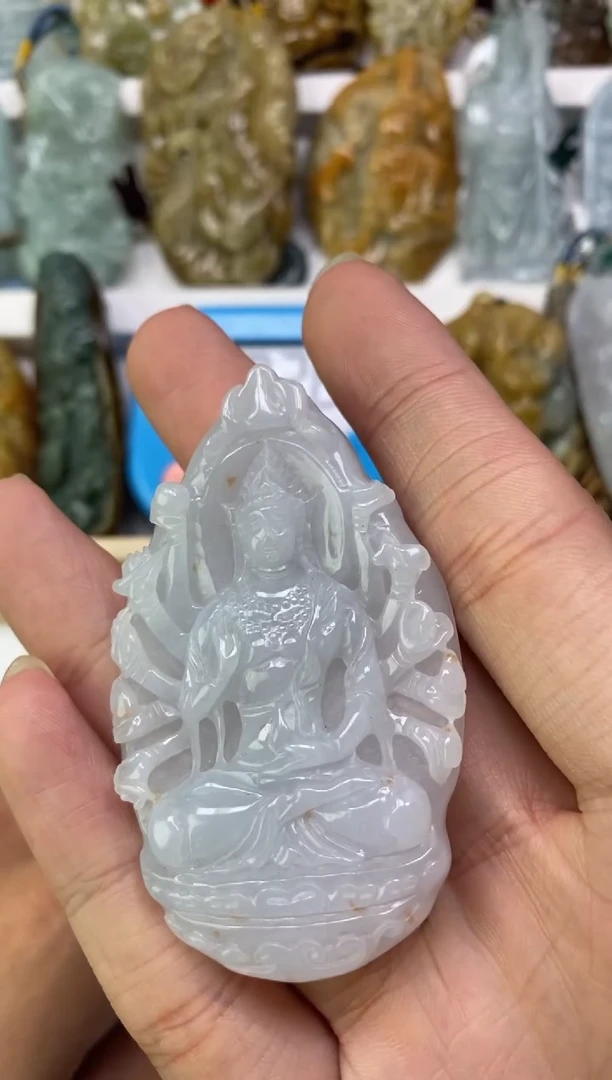 翡翠未镶嵌颈饰双*座天然翡翠