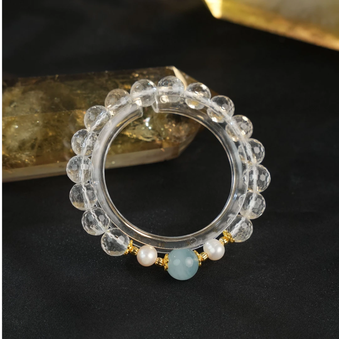 【海蓝沁心-麦玲玲设计】天然水晶顺遂消磁提升安安多样性发其一