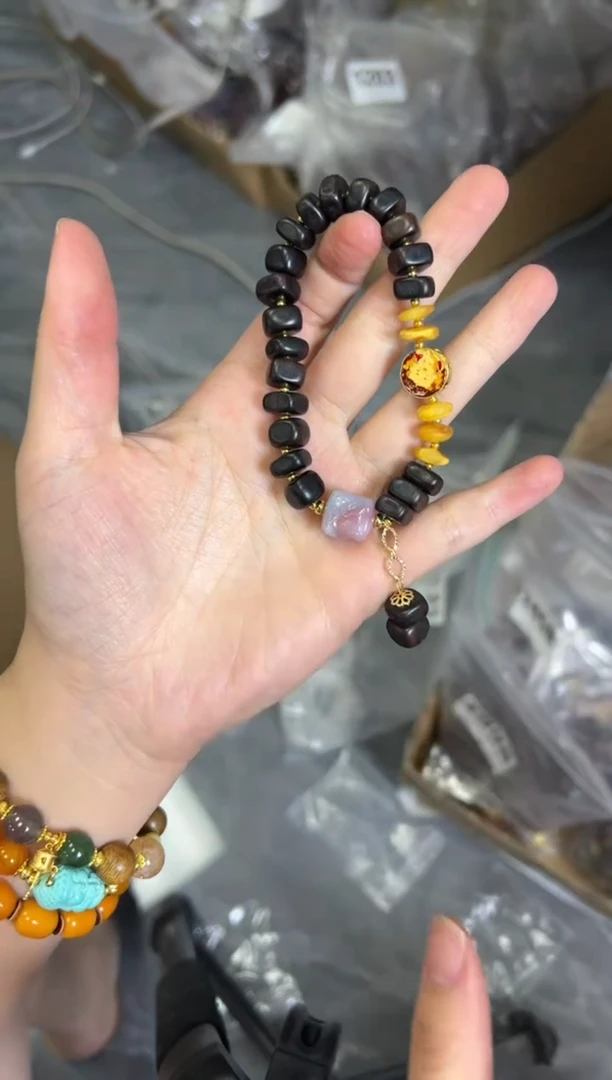 未镶嵌蜜蜡手链达拉干蜜蜡方块款手串[2212]