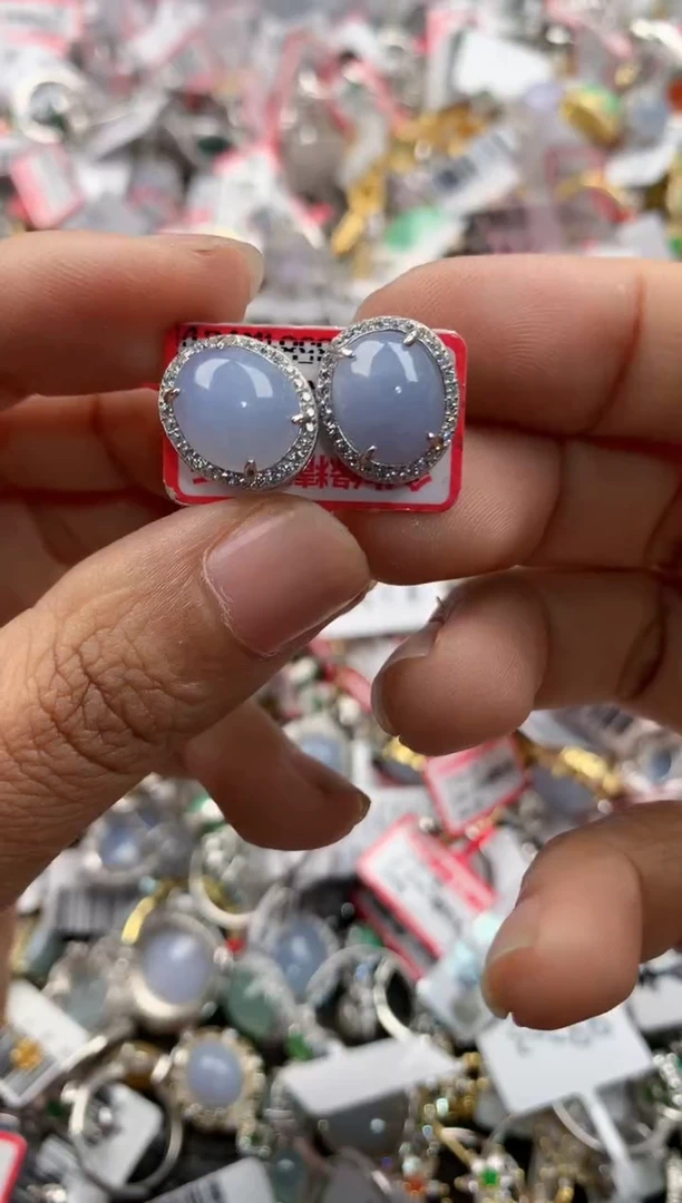 银S925镶嵌戒指翡翠555                8