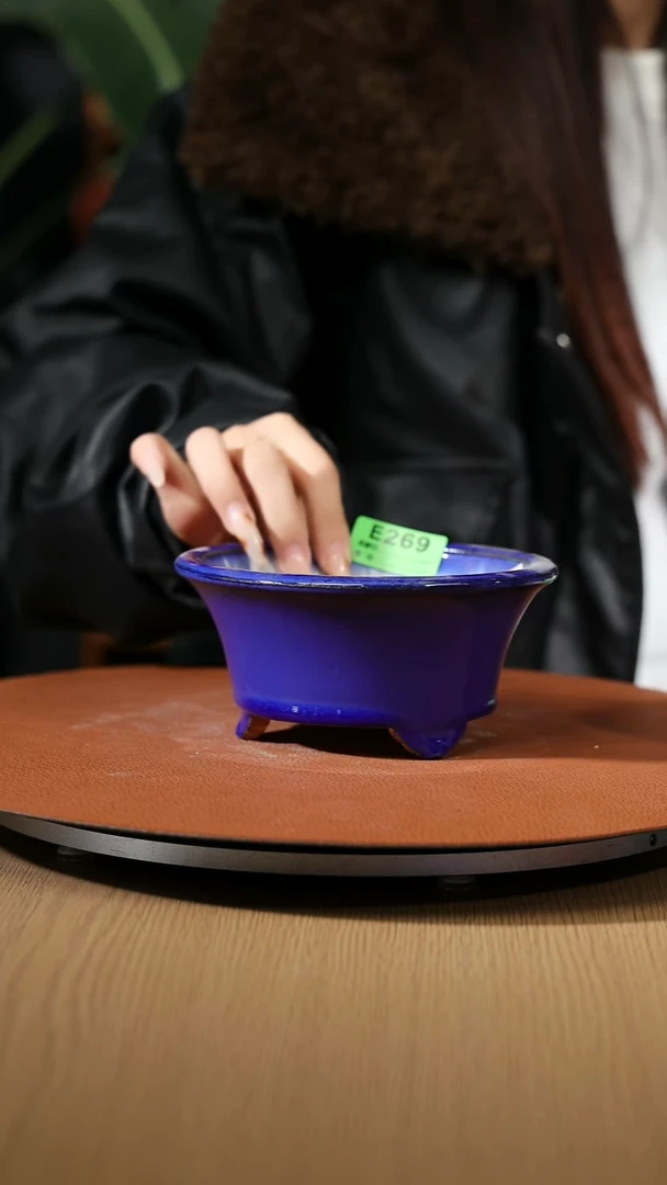 【石湾花盆】水洗6寸三脚反口圆盆269