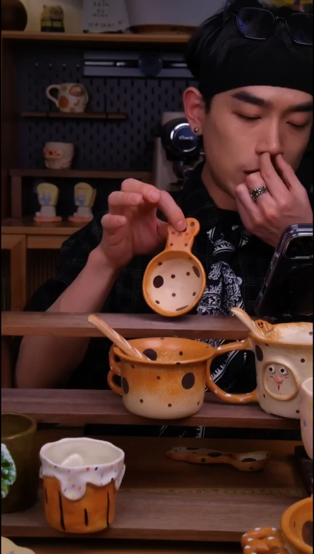 杯子陶景德镇可爱设计师款陶瓷