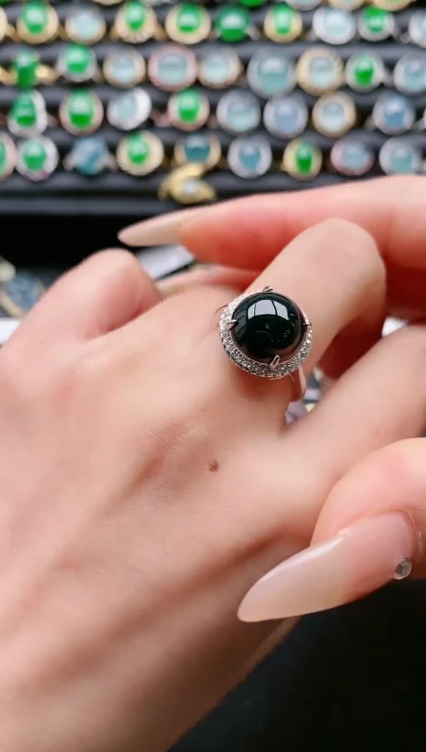 【闪购商品】翡翠戒指银S925镶嵌11111