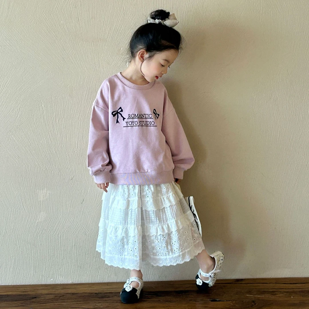 女童卫衣套装2025春季中小童韩版长袖上衣儿童韩版幼儿园半身裙