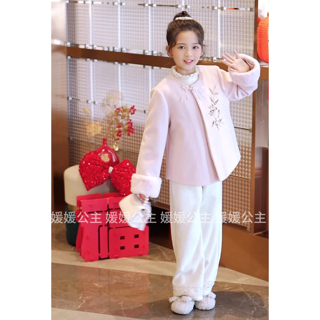 媛媛公主2025AL（大衣合集）冬季女童时尚百搭夹棉呢大衣15412R447