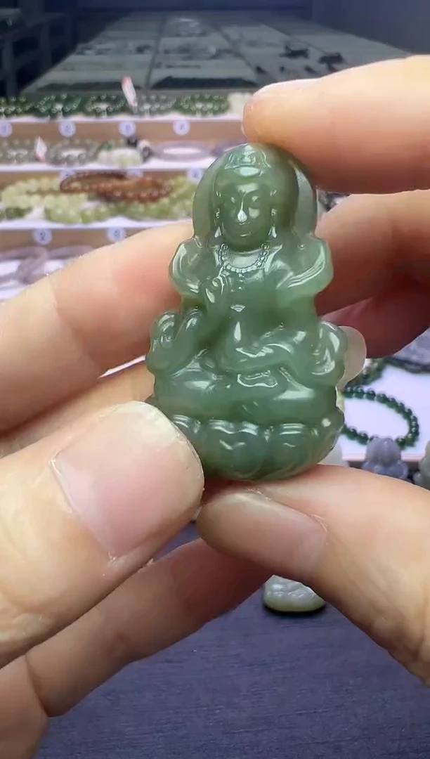 颈饰未镶嵌和田玉147号链接有草花