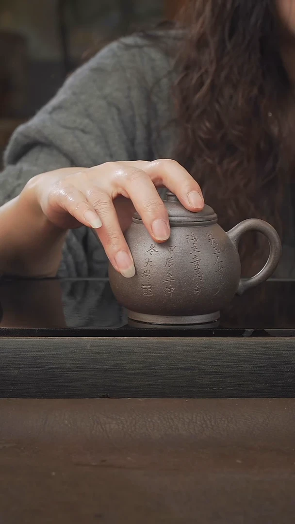茶壶紫砂大彬古盉，柴烧，250cc