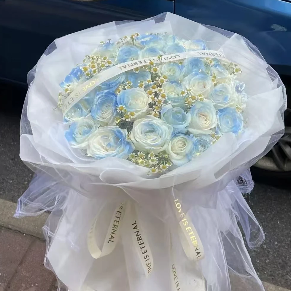 33朵碎冰蓝网红花束