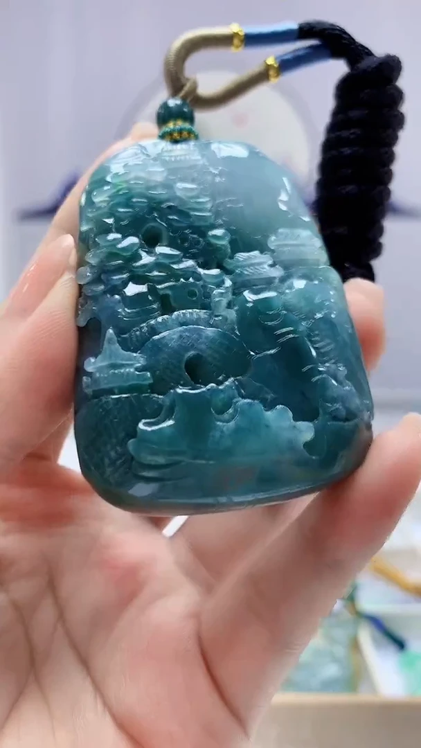 【闪购商品】定制翡翠未镶嵌5028ms-毛货22山水