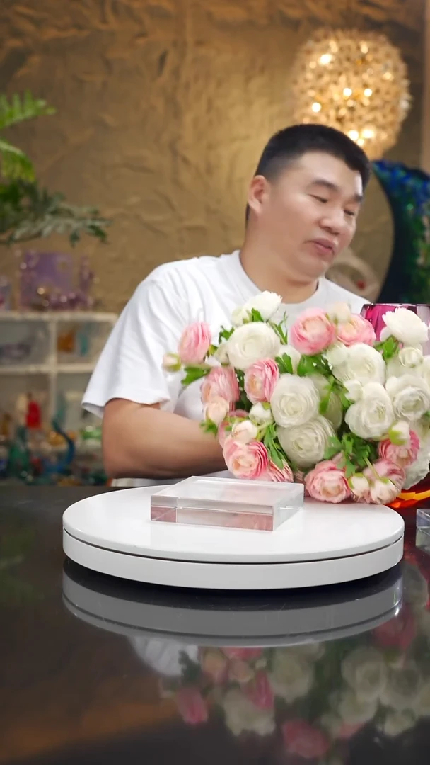 摆件福利洋牡丹花16只（白8粉8）预售