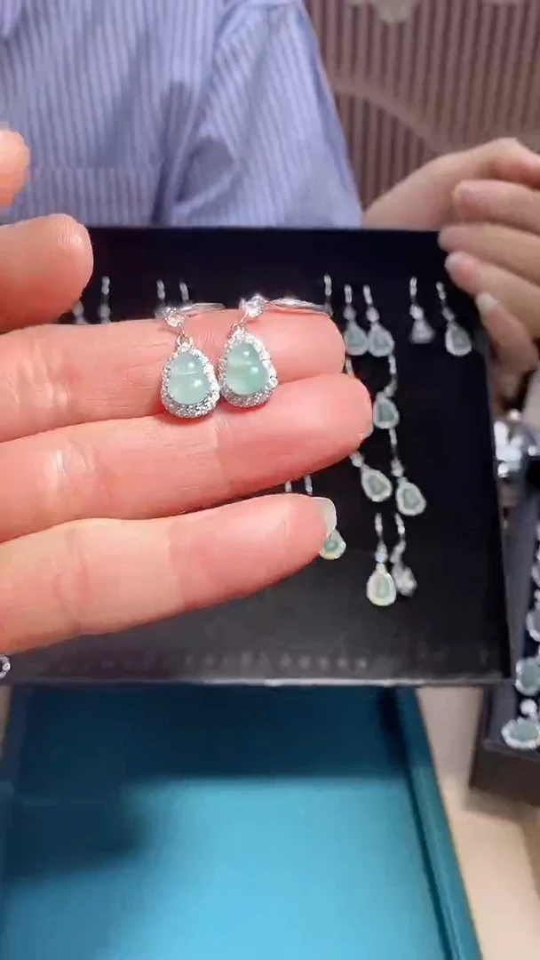 【闪购商品】翡翠耳饰未镶嵌多样性发其一【43】