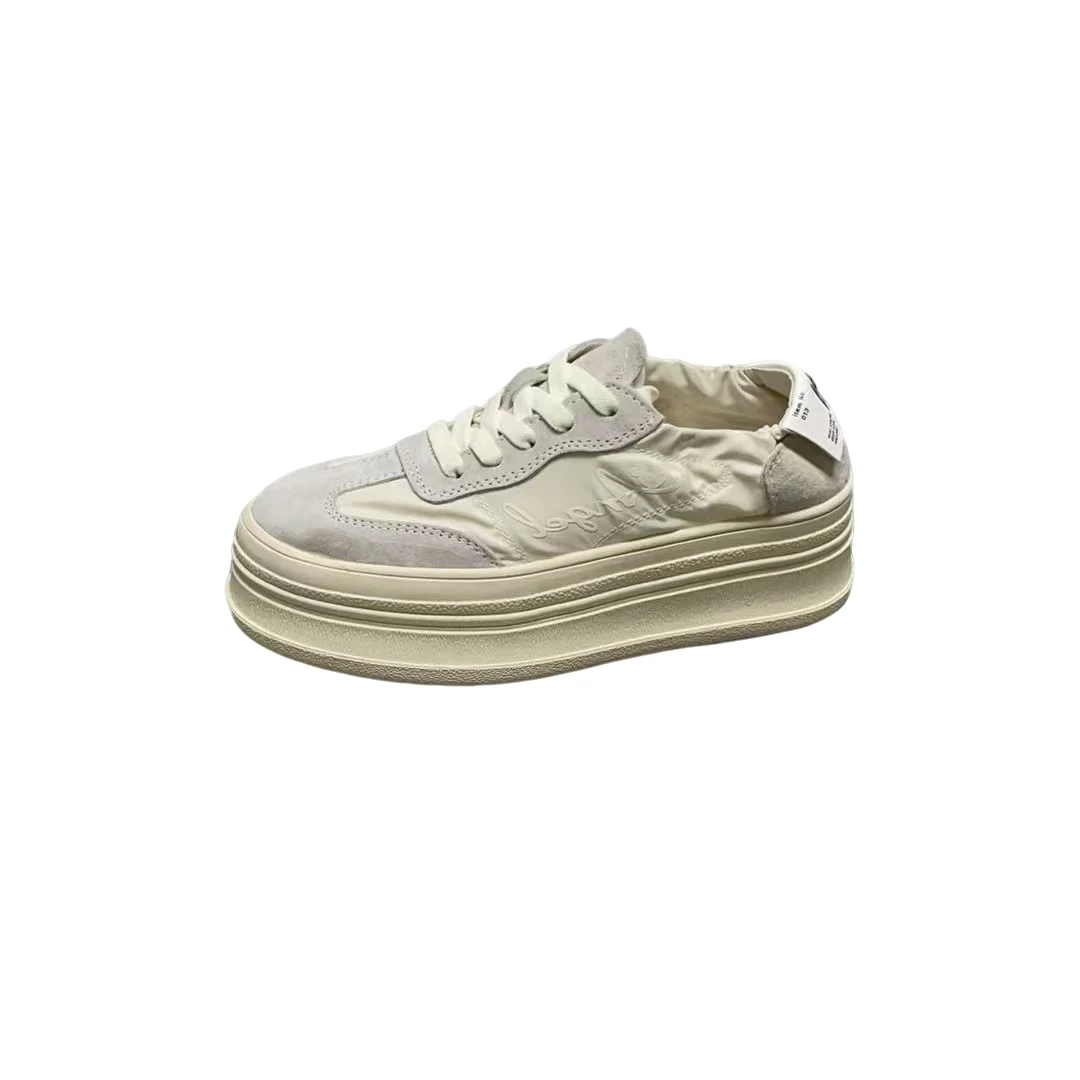 豪 4386 真皮厚底小板鞋