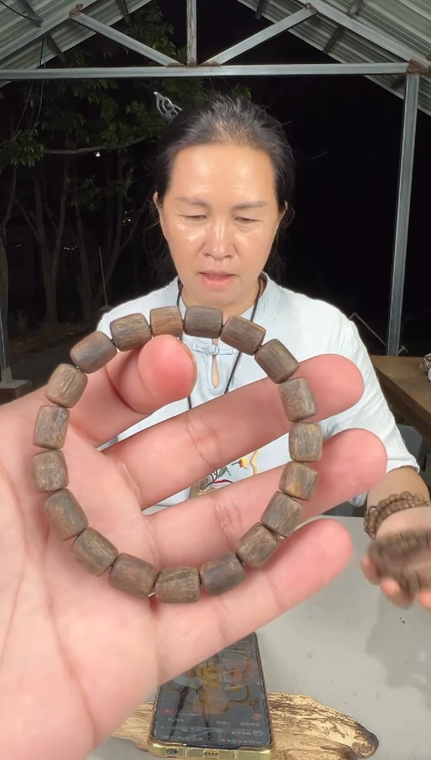 沉香手串奇楠沉香沉水桶珠手串多样性发一