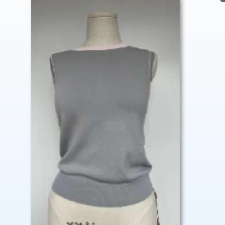 AMASS/阿玛施【灰粉拼色】新款必备修身型极简风百搭坎肩背心纯色