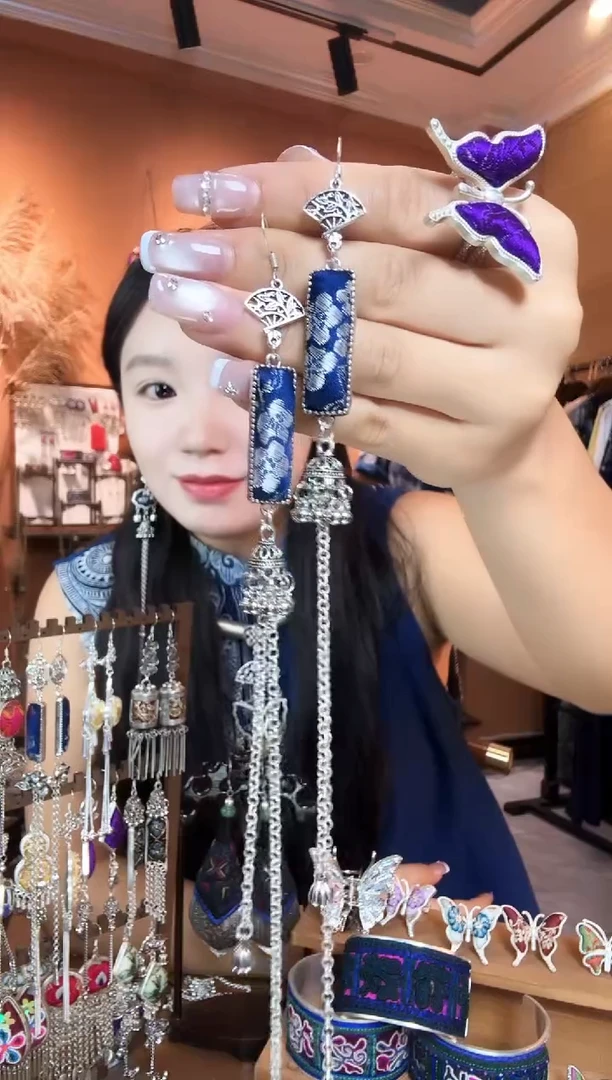 刺绣纯手工民族风耳环