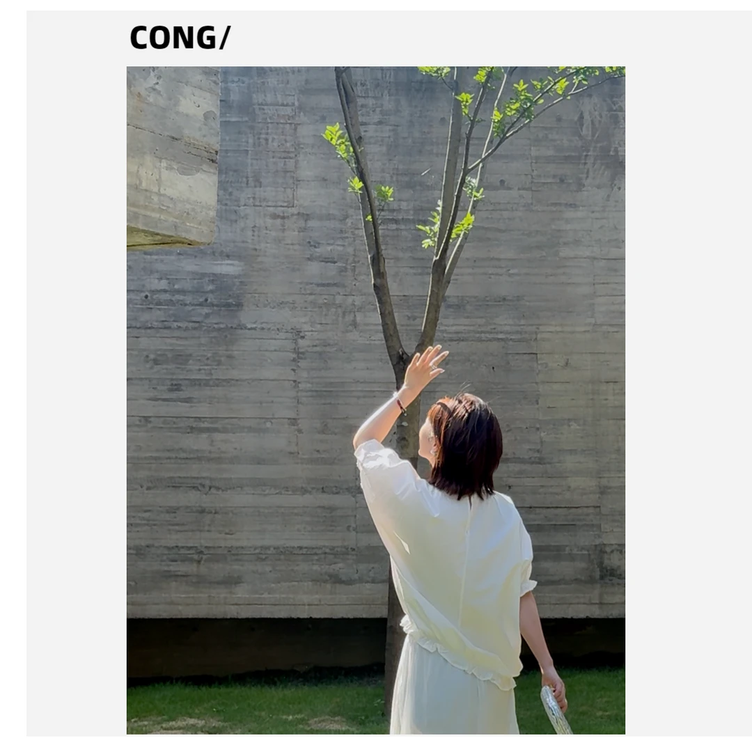 【云雾上衣】夏季设计师花苞上衣 C25T66