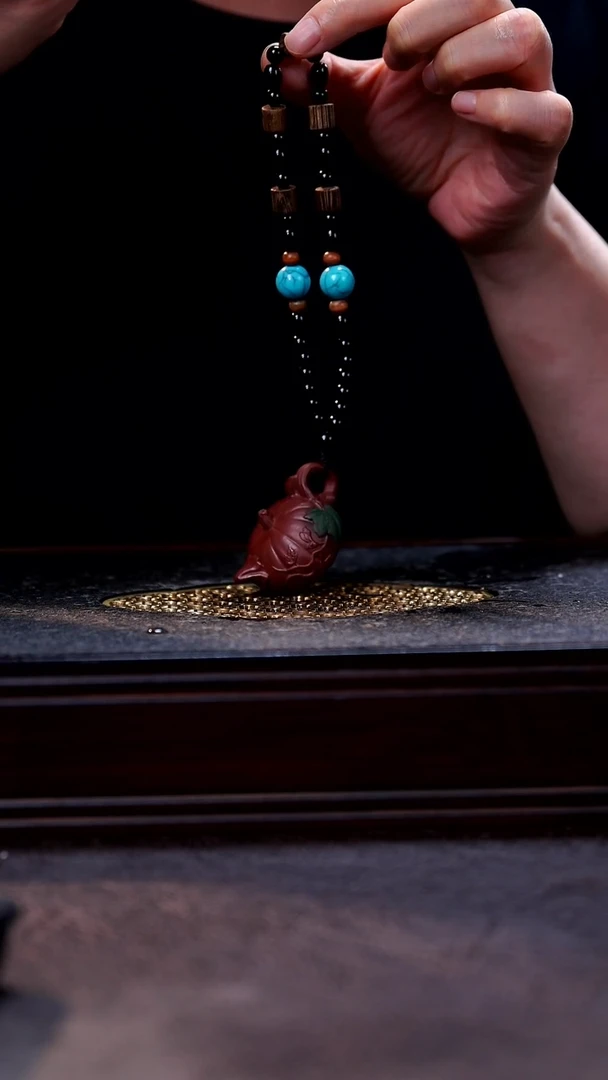 茶杯紫砂宜兴紫砂茶宠项链1