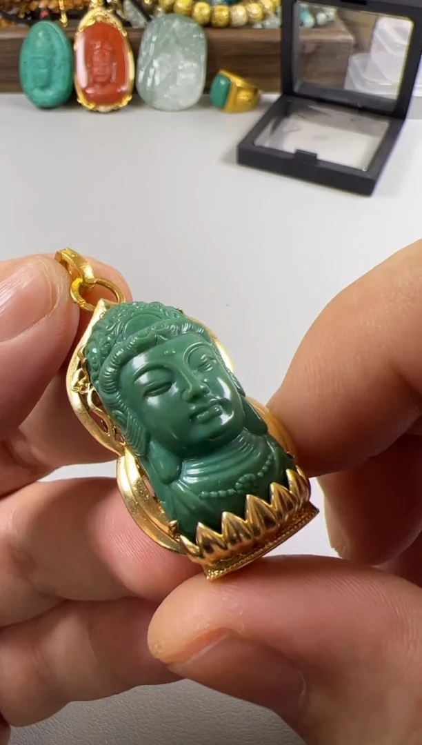 【闪购商品】绿松石珠宝奇石18K金镶嵌00012399