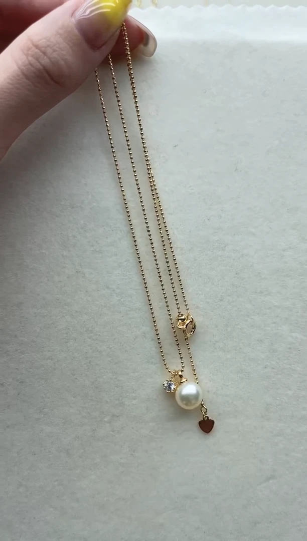 银S925镶嵌海水珍珠套链27