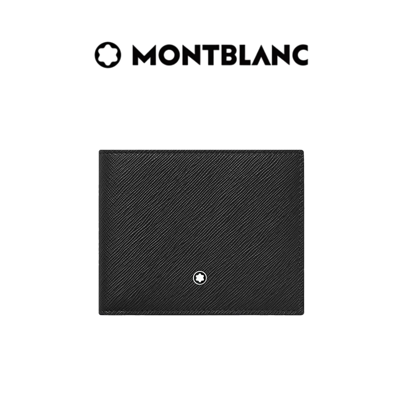 Montblanc/万宝龙匠心系列6卡位钱夹 黑色男士钱包