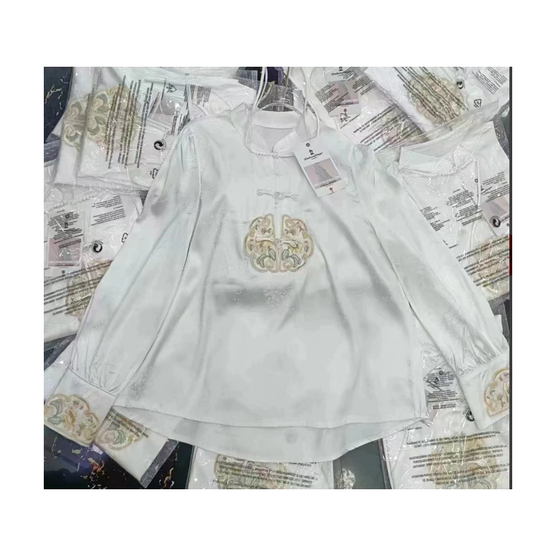 2024春季新款高品质重工百搭提花刺绣国风衬衫1956款