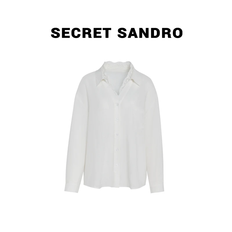 【苎麻蕾丝衬衫】【多娜&Secret Sandro粉丝专享】 衬衫 C55226041N